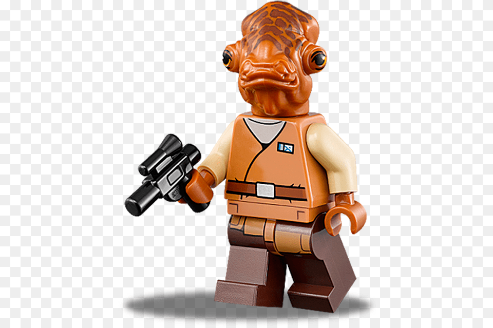 Admiral Ackbar Lego Star Wars Ackbar, Figurine, Baby, Person, Firearm Free Png Download