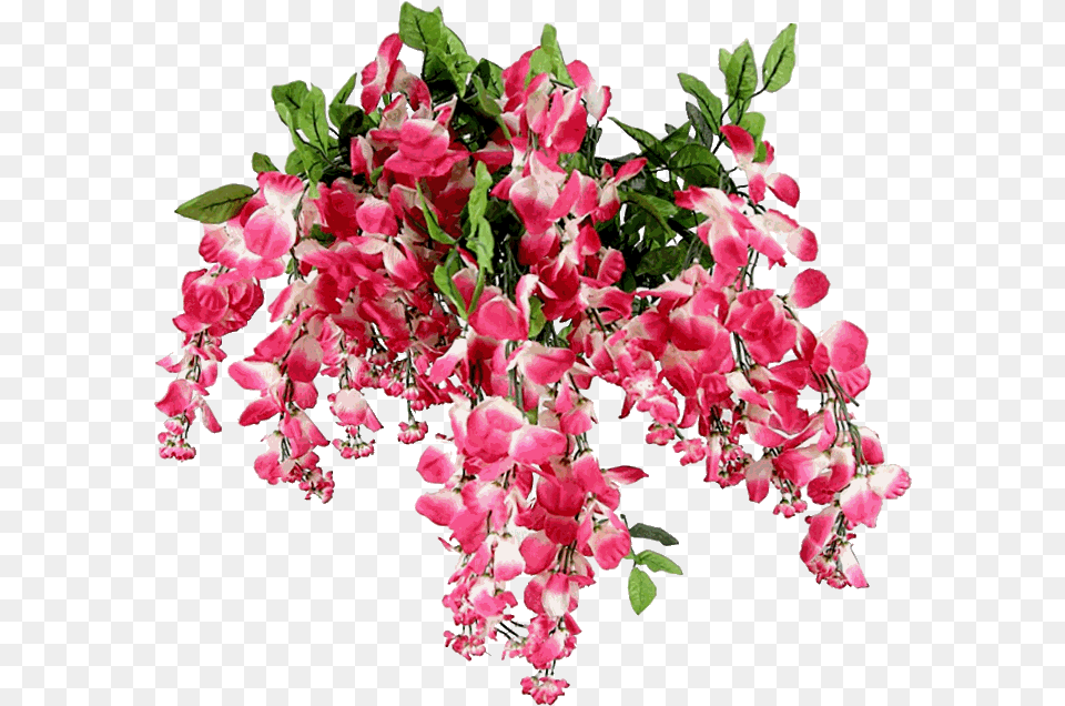 Admired By Nature Artificial Wisteria Long Hanging Tlr 01 1a Forever Fuchsia, Flower, Petal, Plant, Flower Arrangement Free Png Download