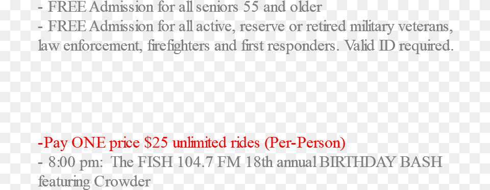 Admission For All Seniors 55 And Older Say Sorry A Million Times, Text Free Png Download