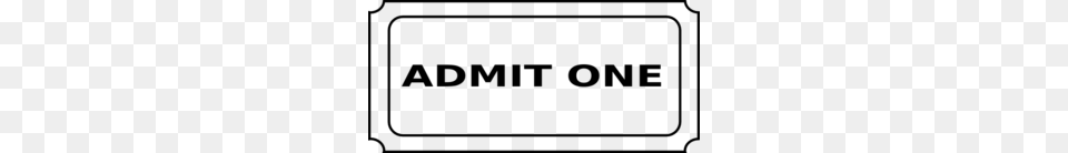 Admit One Ticket Clip Art, Gray Png