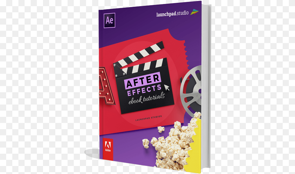 Adobe After Effects Essential Skills Ebook Book Cover, Food, Clapperboard, Popcorn Free Transparent Png