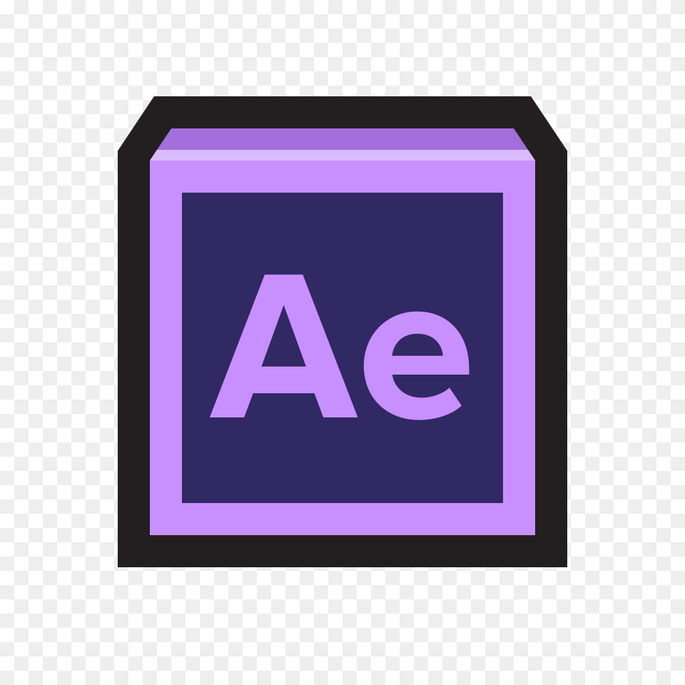 Adobe After Effects Icon Flat Strokes App Iconset Hopstarter, Purple, Logo Free Png