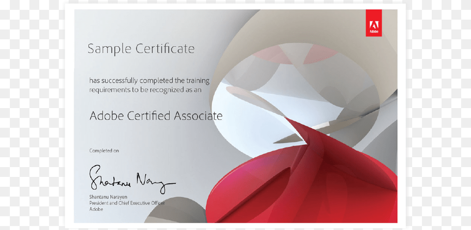 Adobe Certified Associate Certificate, Paper, Text Png