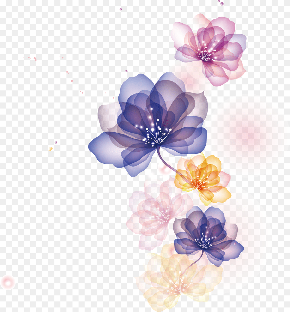 Adobe Euclidean Vector Illustrator Transparent Background Flower Illustration, Plant, Pattern, Graphics, Floral Design Free Png Download