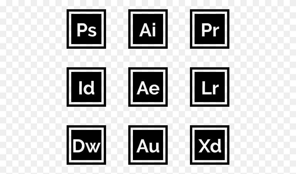 Adobe Icon Packs, Gray Free Transparent Png