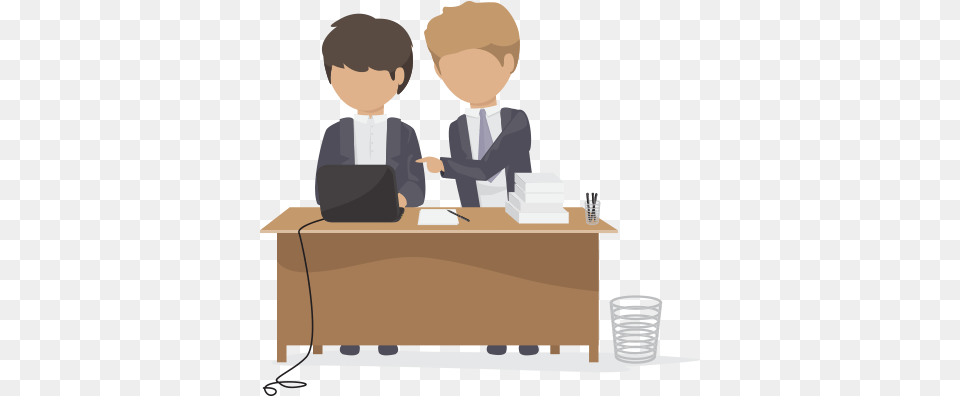 Adobe Illustrator Icon Business People Pictures Office Work, Table, Furniture, Desk, Person Png Image
