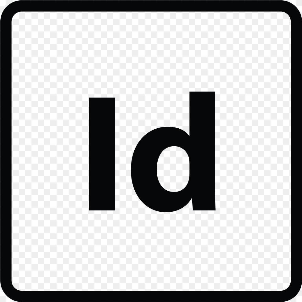 Adobe Indesign Icon Adobe Indesign Logo Bw, Text Free Png Download