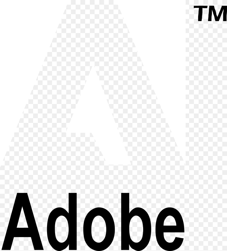 Adobe Logo Black And White White Adobe Logo Transparent, Triangle Png Image