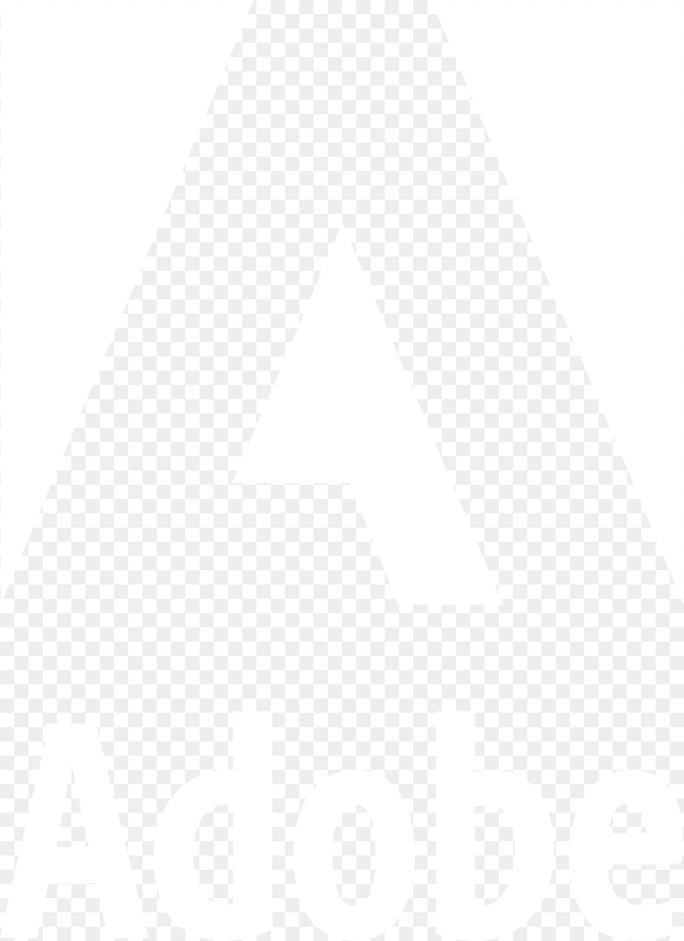 Adobe Logo White, Triangle, Sign, Symbol Free Transparent Png