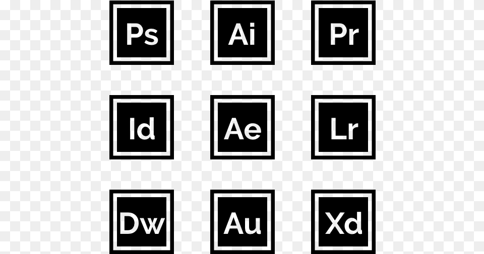 Adobe Logos 50 Icons Adobe Icon, Gray Png