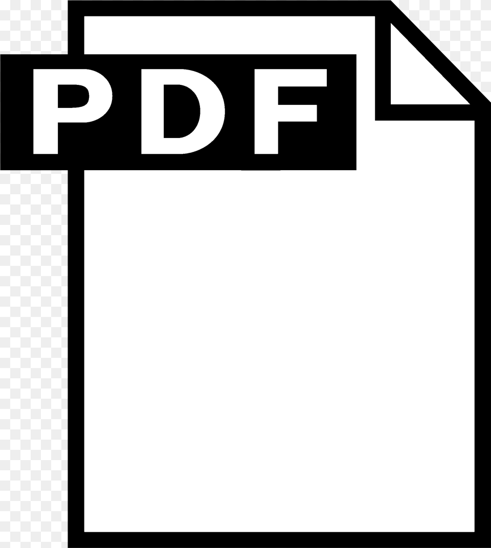 Adobe Pdf Logo Black And White Sign, Text, Number, Symbol Free Png Download