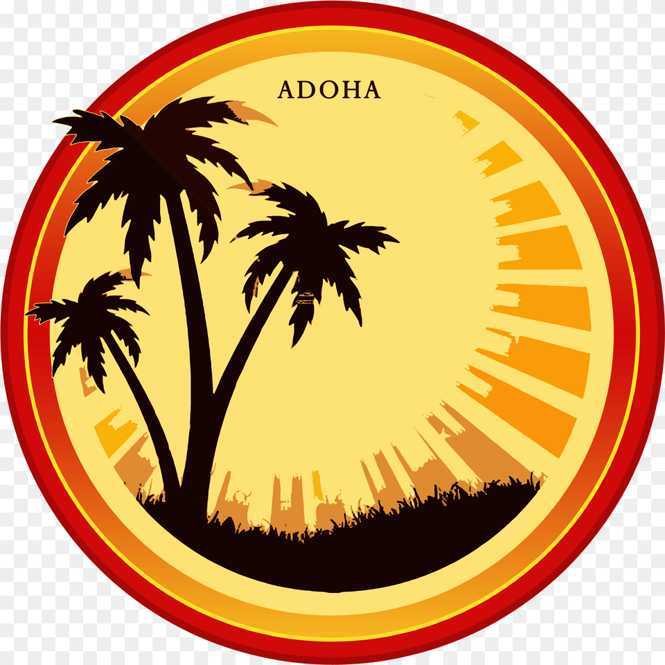 Adoha Palm Tree Silhouette Clipart Full Size Clipart Palm Tree Silhouette, Plant, Summer, Nature, Outdoors Png