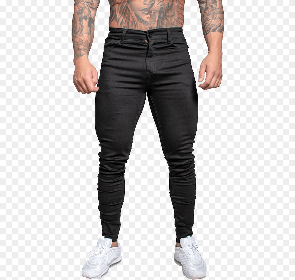 Adonis Muscle Fit Jeans Black Non Ripped Muscle Fit Jeans Mens, Pants, Clothing, Footwear, Shoe Png Image