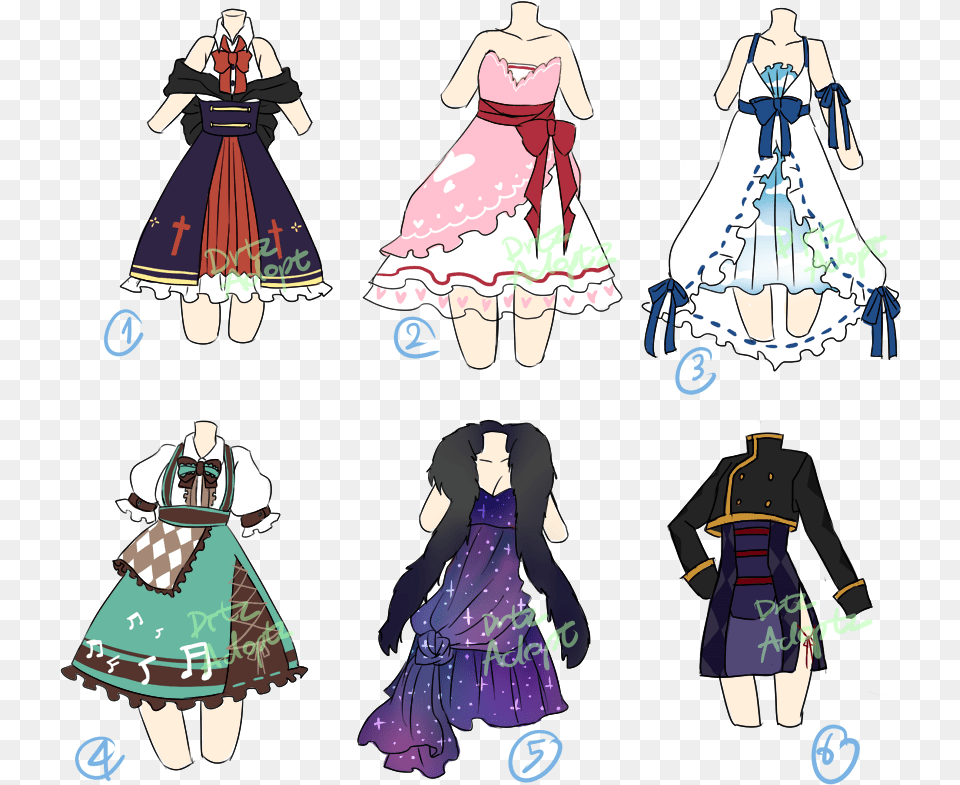 Adoptable Dress Adoptables, Clothing, Book, Publication, Comics Png