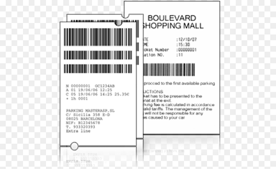 Adopting Barcode Tickets Bps2000 Is A Parking Management Parking Ticket With Barcode, Text, Document, Receipt, Paper Free Transparent Png