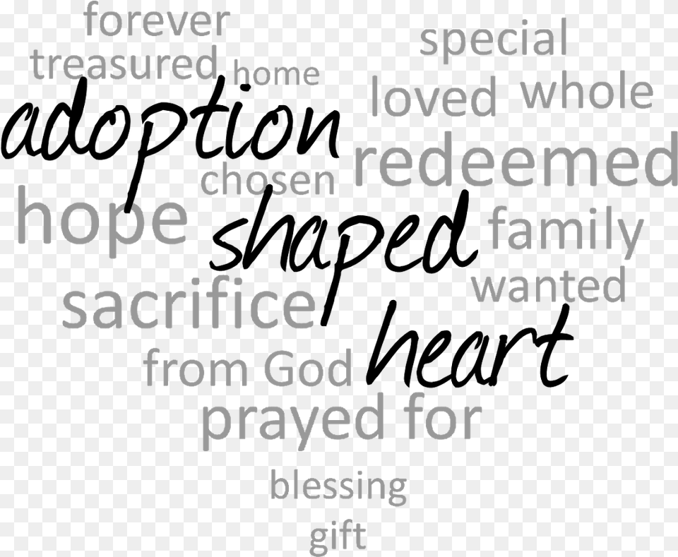 Adoption Shaped Heart Logo Calligraphy, Text Free Png Download