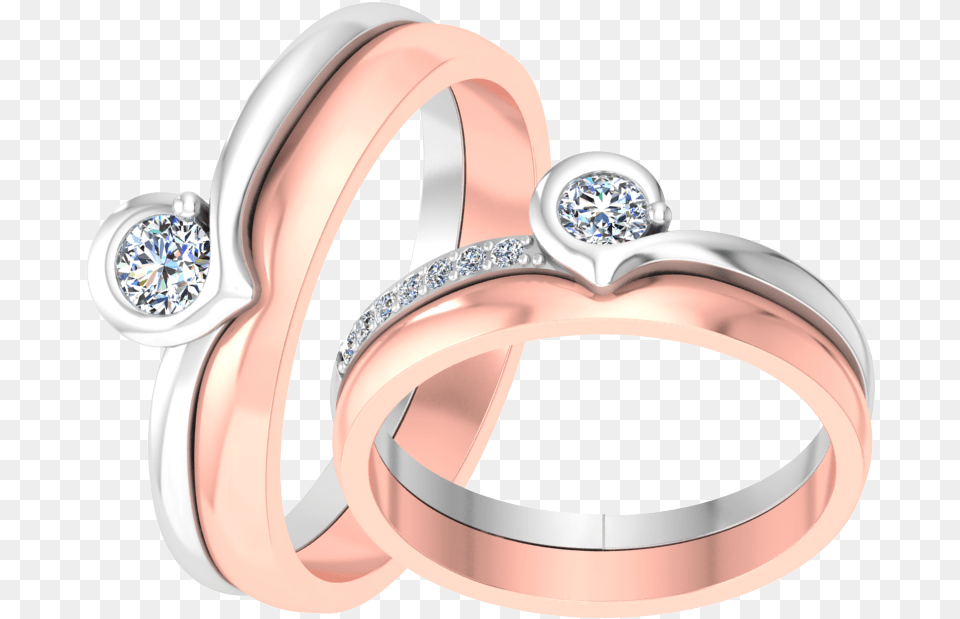 Adorable Couple Rings Diamond Engagement Ring Designs For Couple, Accessories, Jewelry, Silver, Platinum Free Transparent Png
