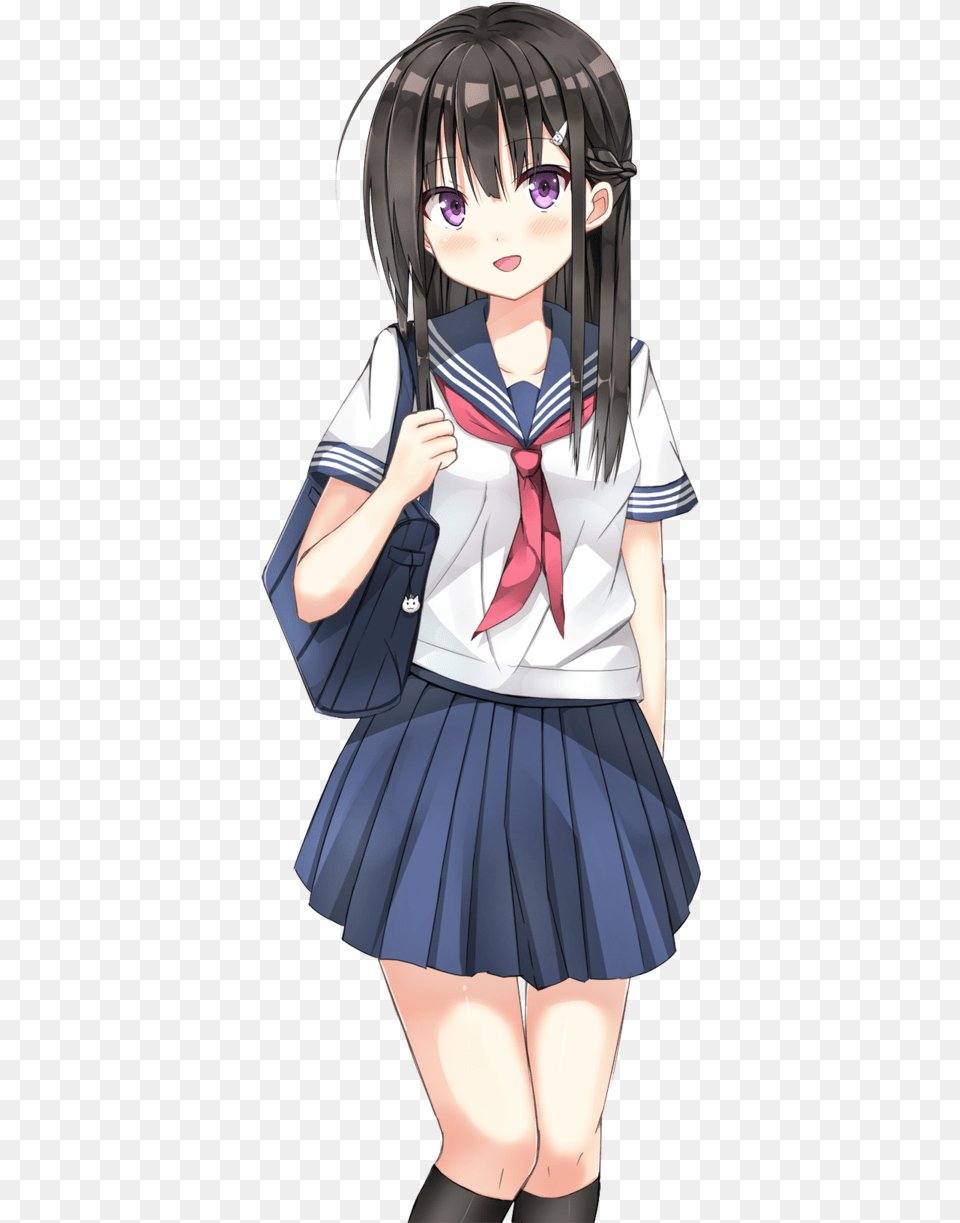 Adorable Cute Anime School Girl, Book, Comics, Publication, Manga Free Transparent Png