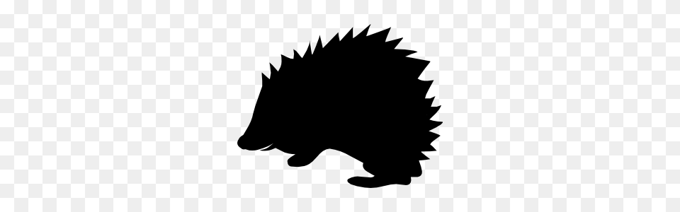 Adorable Porcupine Sticker, Silhouette, Stencil, Animal, Mammal Png
