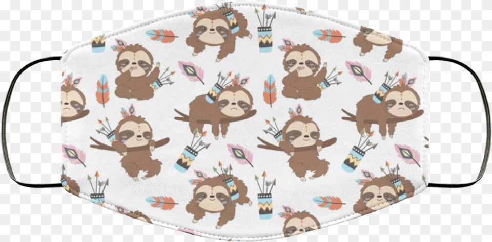 Adorable Sloth Pattern Mask Funny Face Sloth, Accessories, Baby, Person, Head Free Transparent Png