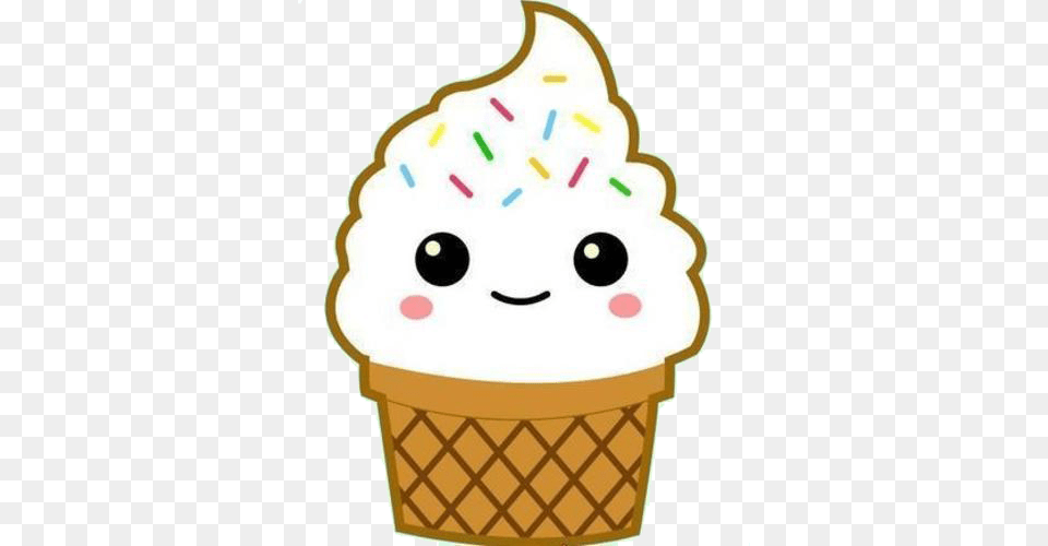 Adorable Vanilla Icecream Kawaii Drawings, Cream, Dessert, Food, Ice Cream Free Png Download