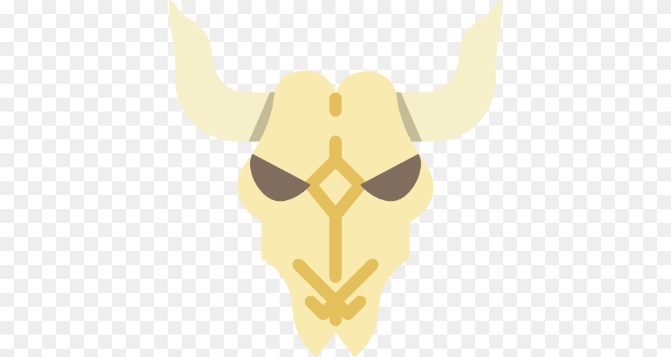 Adornment Decoration Cattle Skull Western Icon, Animal, Bull, Mammal, Baby Free Png Download