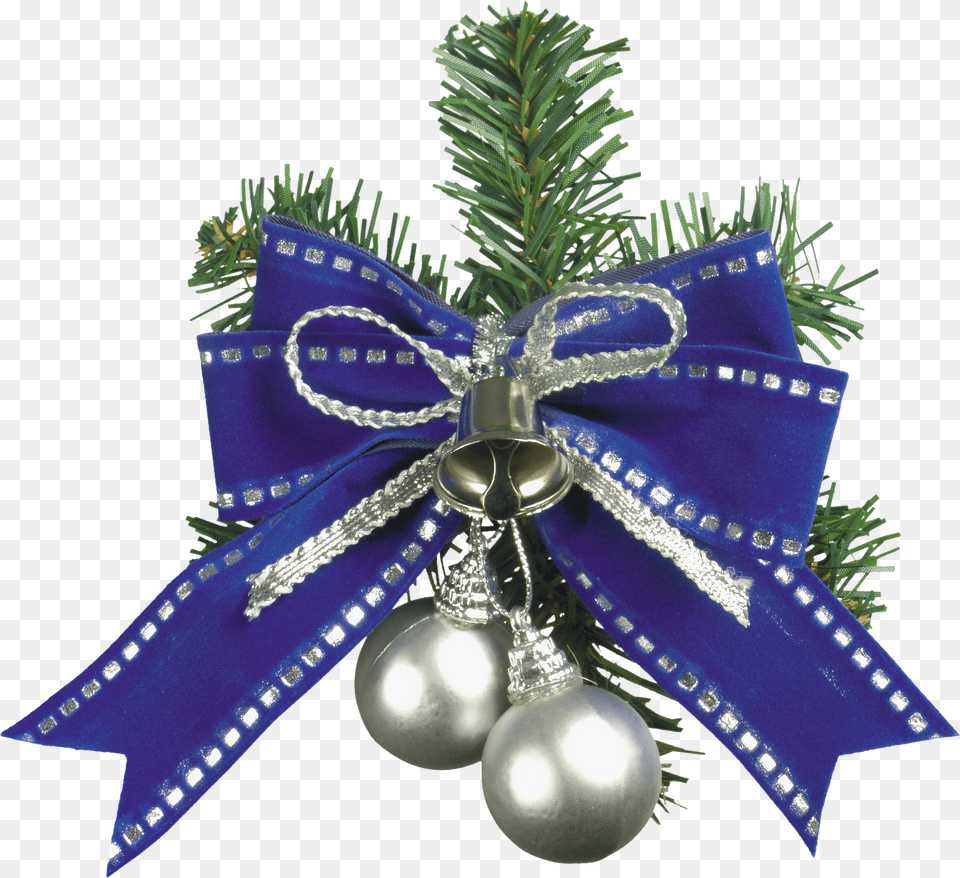 Adornos Luces Y Campanas De Navidad Noeud De Noel Bleu, Accessories, Plant, Tree, Christmas Png Image