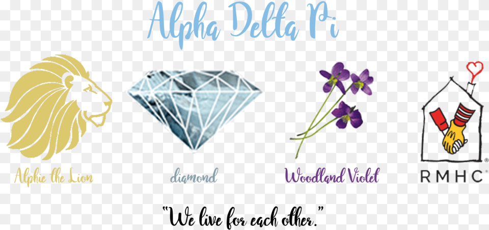 Adpi Symbols Vert Alpha Delta Pi Symbols, Accessories, Diamond, Gemstone, Jewelry Free Png