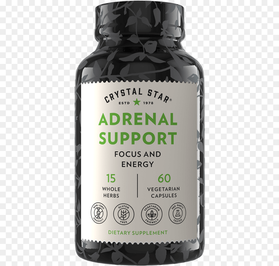 Adrenal Support Crystal Star Kidney Care, Bottle Png Image
