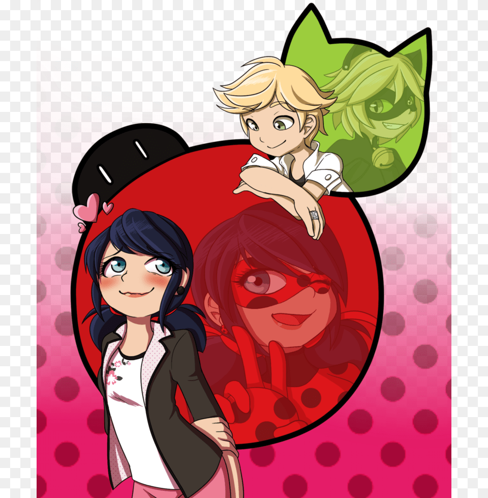 Adrienette By Kagomeamichun In Adrien Miraculous Ladybug Guess, Publication, Book, Comics, Adult Free Png