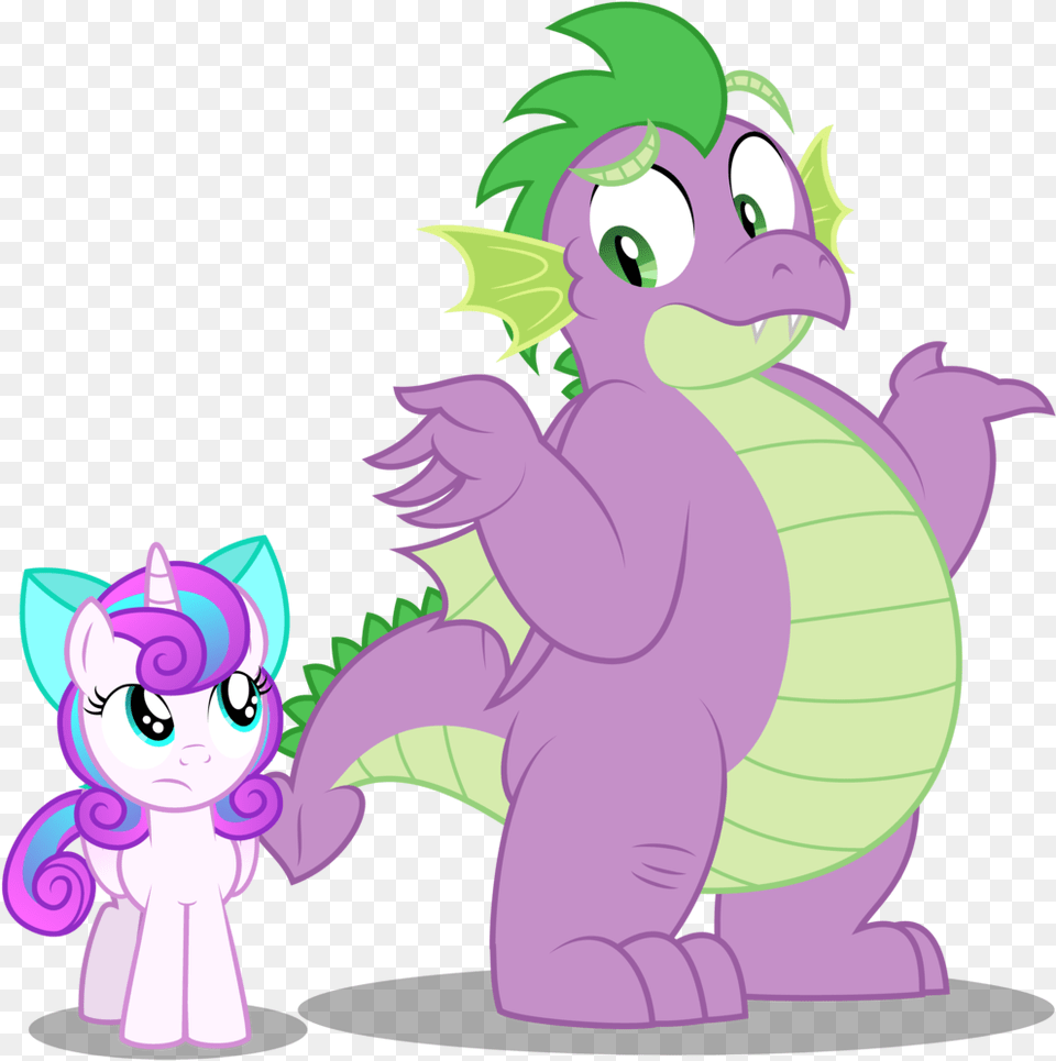 Adult Adult Spike Artist Flurry Heart And Spike Aleximusprime, Purple, Cartoon, Baby, Person Free Png Download