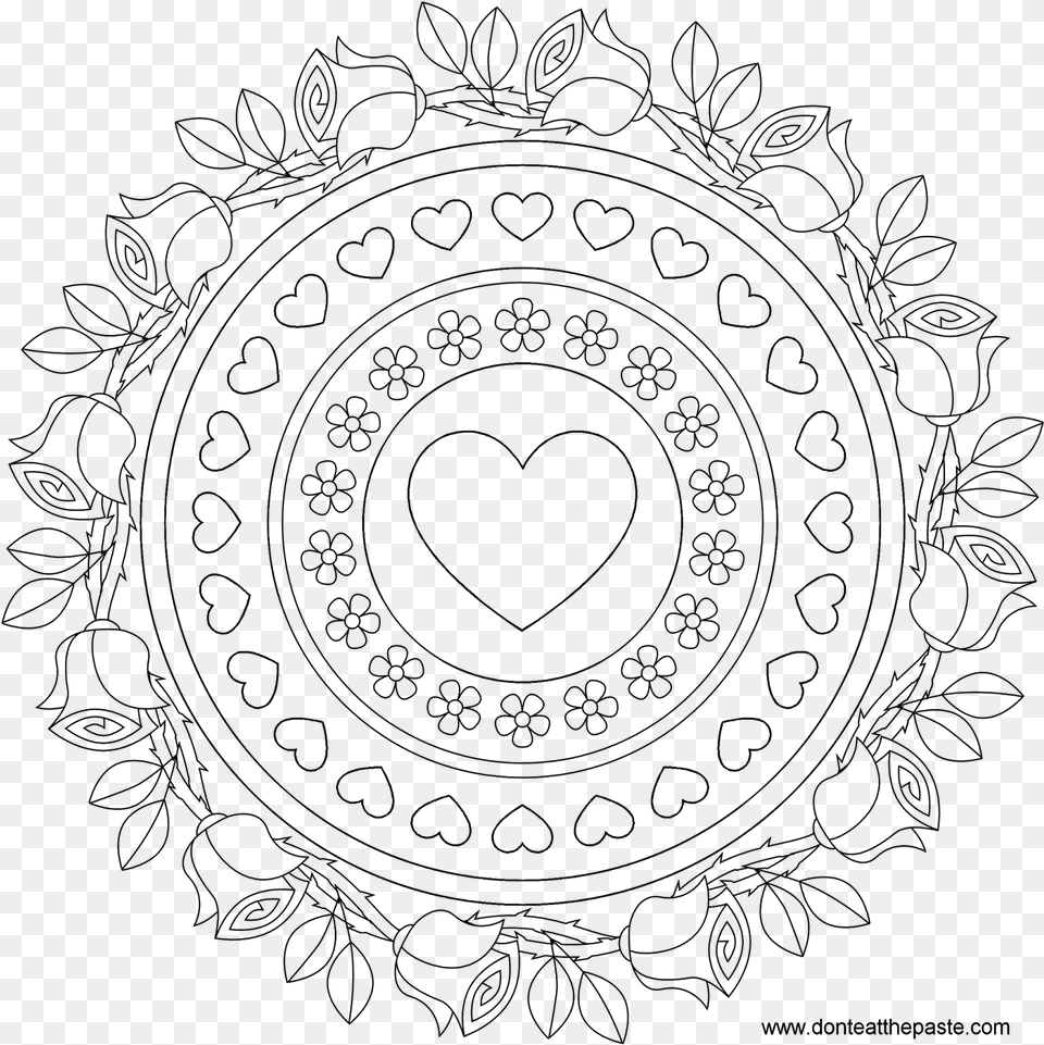 Adult Advanced Mandala Coloring Pages Birthday Mandala Coloring Pages, Gray Free Png Download