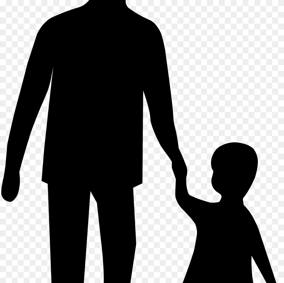 Adult And Child Silhouette Range Kids, Gray Png Image