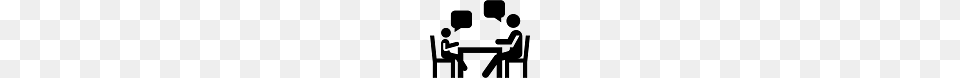 Adult And Child With Black Speech Bubbles, Crowd, People, Person, Conversation Free Png