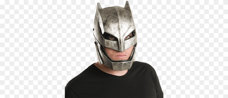 Adult Armoured Batman Half Mask Batman V Superman Dawn Of Justice Injection Molded, Male, Man, Person, Helmet Png Image