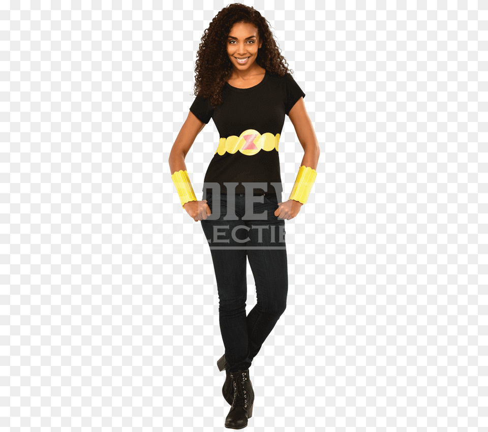 Adult Black Widow Costume Top And Gauntlets, Long Sleeve, Clothing, Sleeve, Pants Free Transparent Png