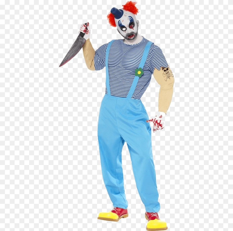 Adult Bubbles The Clown Outfit, Person, Clothing, Costume, Performer Png Image