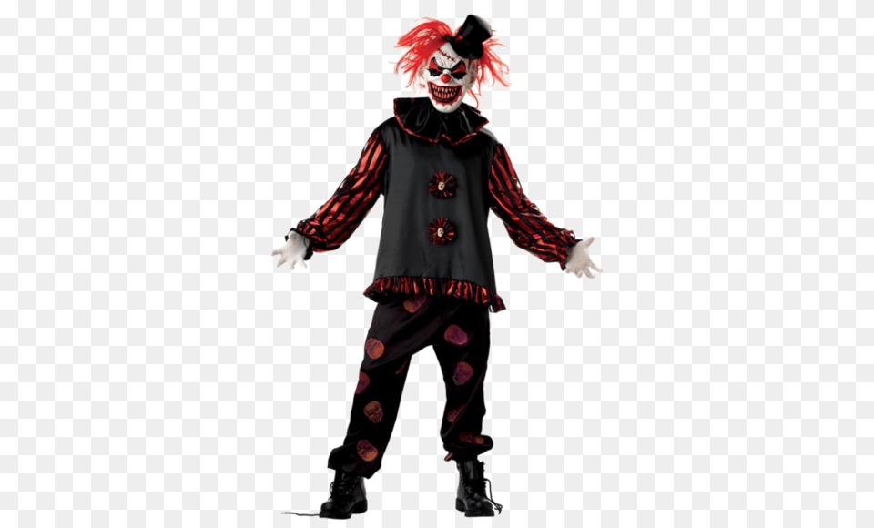 Adult Carver The Killer Clown Costume Killer Clowns, Clothing, Person, Baby, Performer Free Png