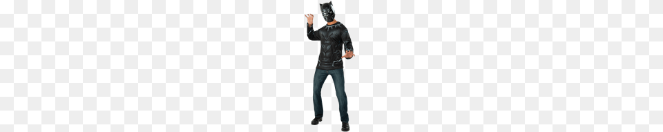 Adult Civil War Black Panther Full Mask, Sleeve, Pants, Long Sleeve, Jacket Png Image