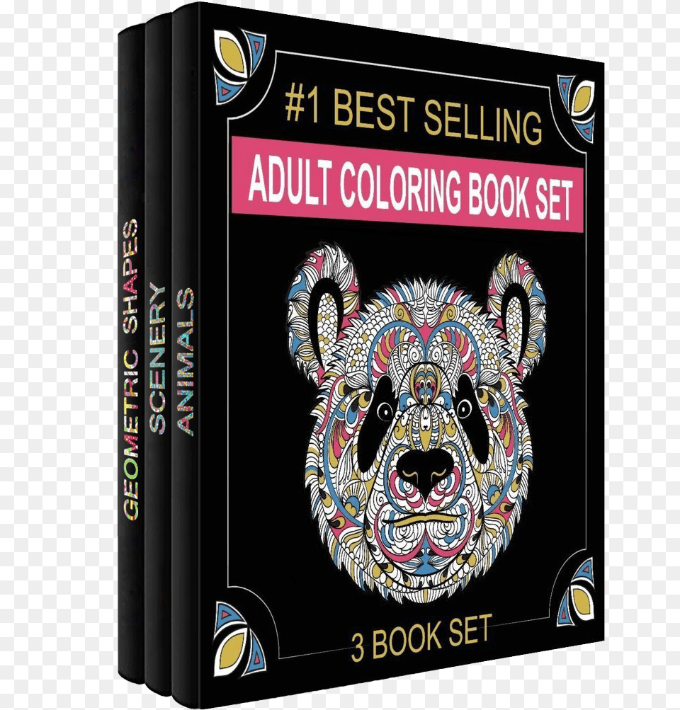 Adult Coloring Books Animals Geometric Shapes With Creative Calm Studios Ebay, Book, Publication, Animal, Bird Png
