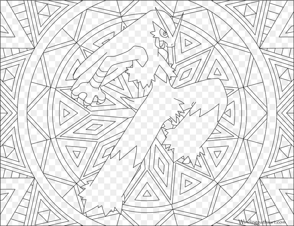 Adult Coloring Pages Pokemon, Gray Free Png Download