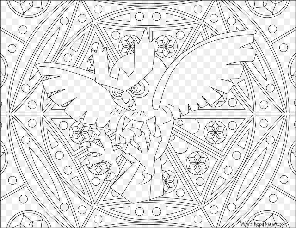 Adult Coloring Pages Pokemon, Gray Free Png Download