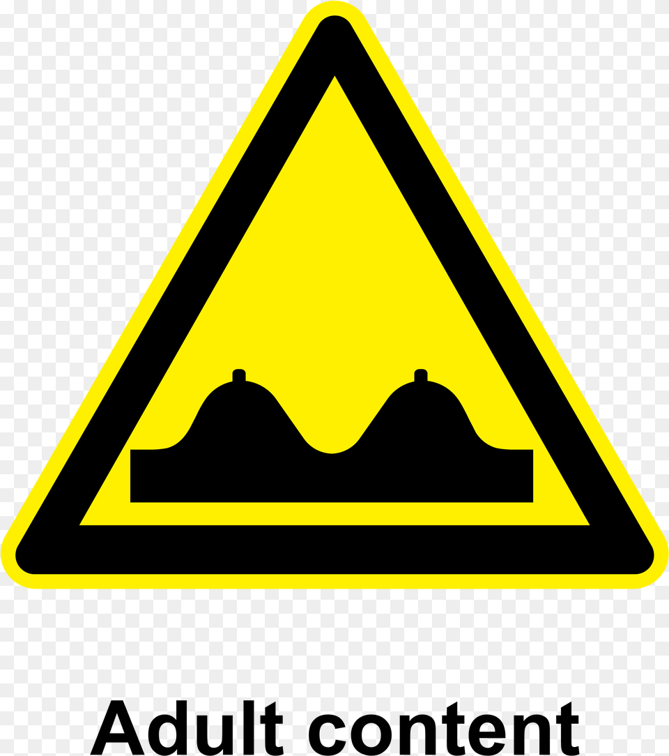 Adult Content Warning Sign Clip Arts Adult Content Warning Sign, Symbol, Road Sign, Triangle Free Png