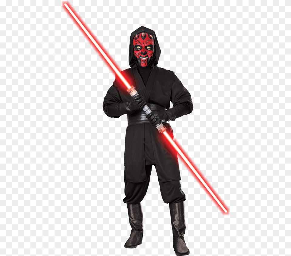 Adult Darth Maul Costume Darth Maul Costume Kids, Clothing, Person, Man, Male Free Transparent Png