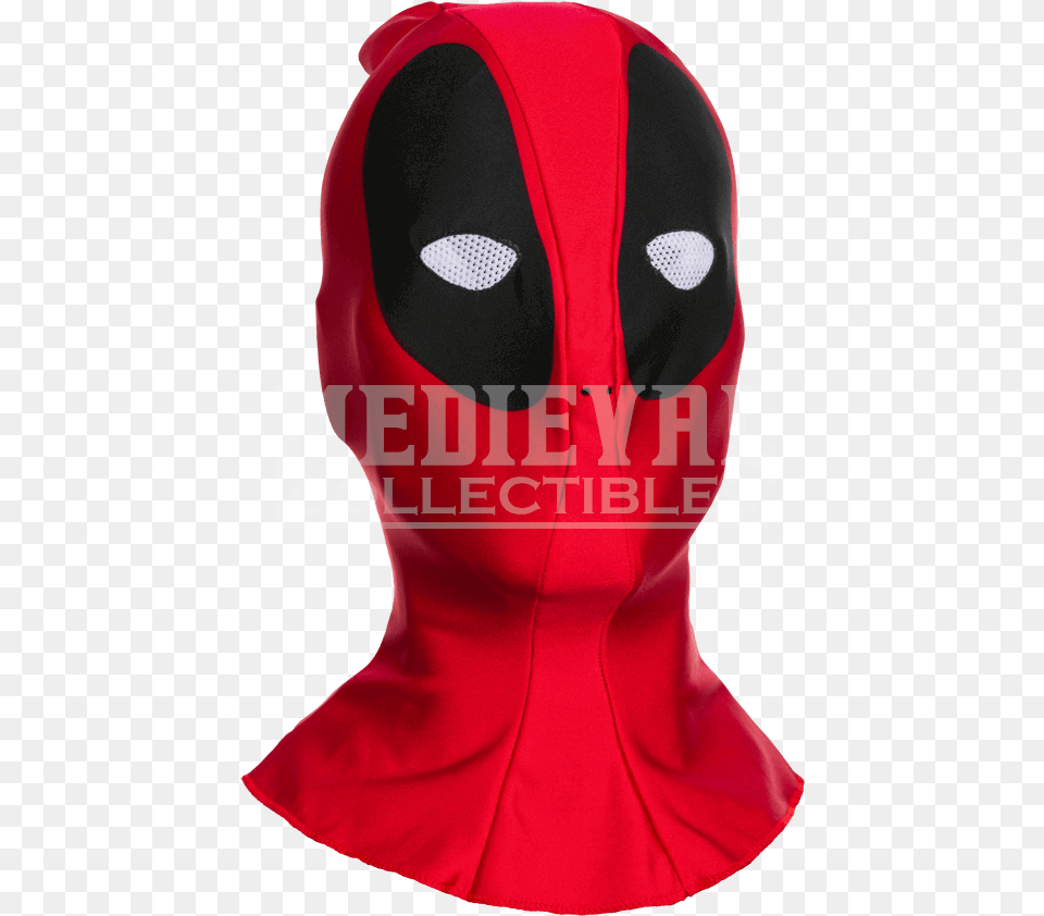 Adult Deadpool Fabric Mask Deadpool Fabric Adult Mask, Clothing, Hood, Person, Woman Free Transparent Png
