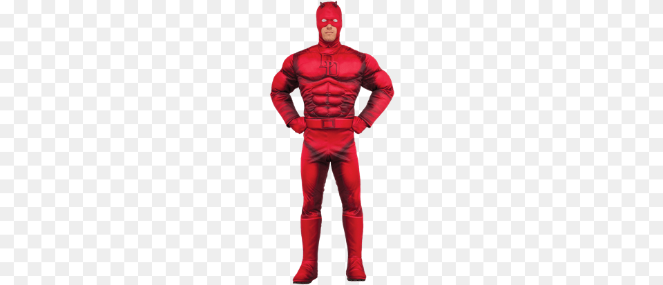 Adult Deluxe Daredevil Costume Marvel Rubie39s Costume Co Men39s Universe Daredevil, Clothing, Person, Spandex, Hood Free Png