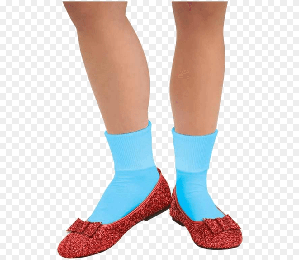 Adult Dorothy Ruby Slippers Wizard Of Oz Dorothy Basket, Clothing, Hosiery, Sock, Person Free Png Download