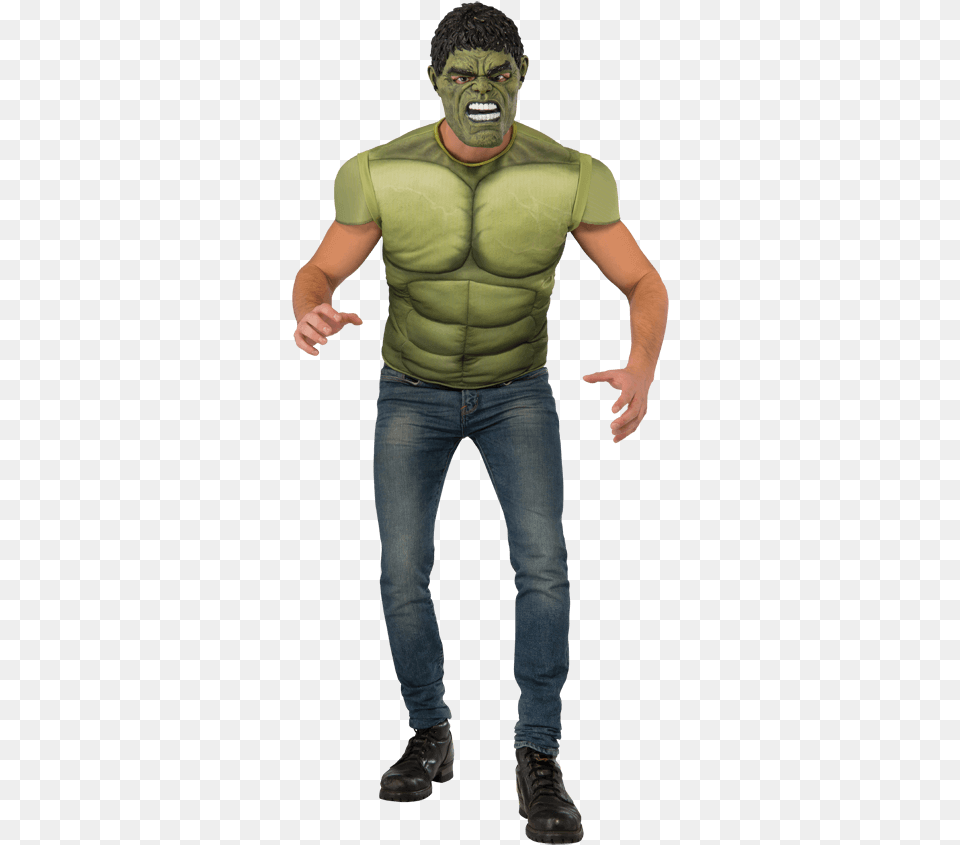 Adult Hulk Costume, Person, Clothing, Pants, Man Free Transparent Png