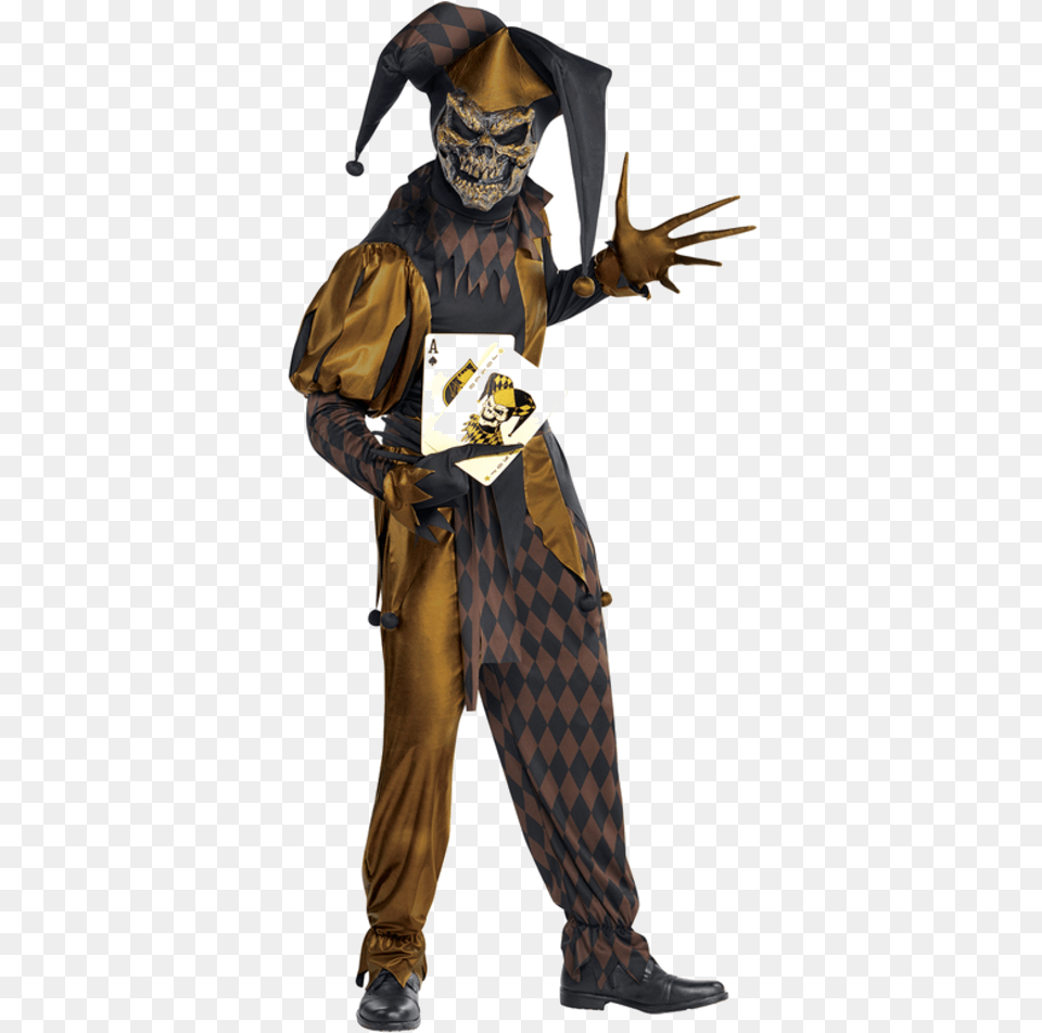 Adult Male Jokers Wild Costume Scary Joker Halloween Costume, Clothing, Person, Man Free Png