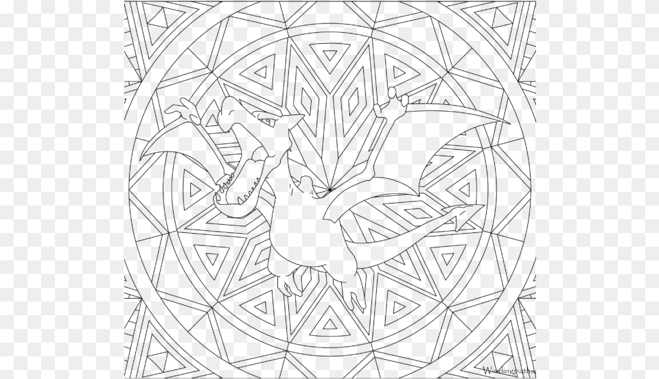 Adult Pokemon Coloring, Gray Free Png Download